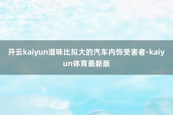 开云kaiyun滋味比拟大的汽车内饰受害者-kaiyun体育最新版
