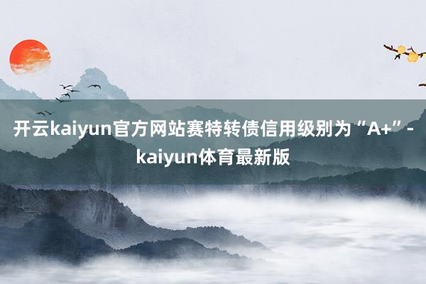开云kaiyun官方网站赛特转债信用级别为“A+”-kaiyun体育最新版