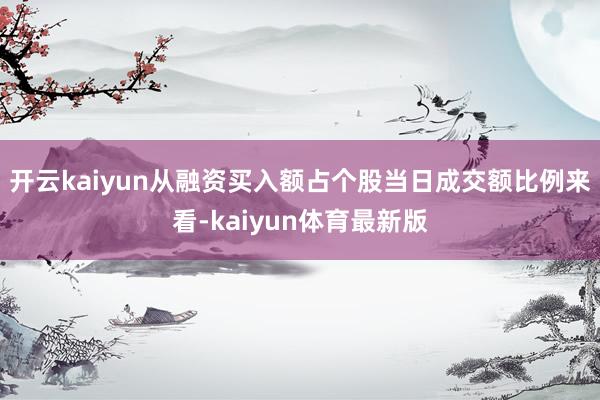 开云kaiyun从融资买入额占个股当日成交额比例来看-kaiyun体育最新版