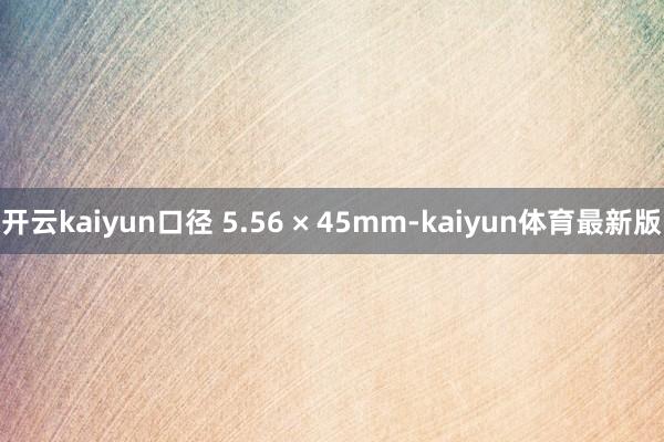 开云kaiyun口径 5.56 × 45mm-kaiyun体育最新版